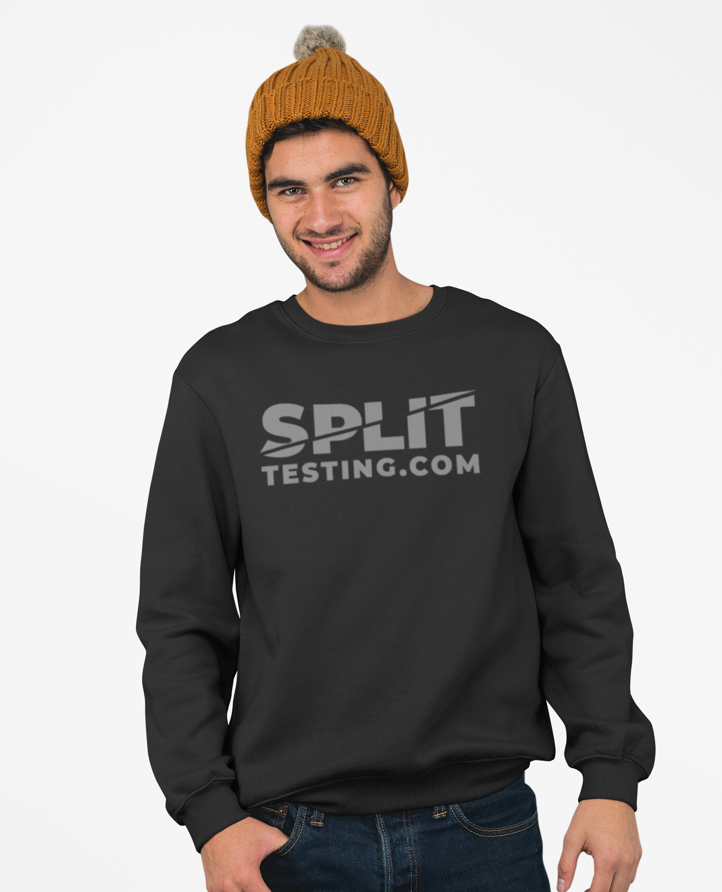 Black Splittesting Sweater